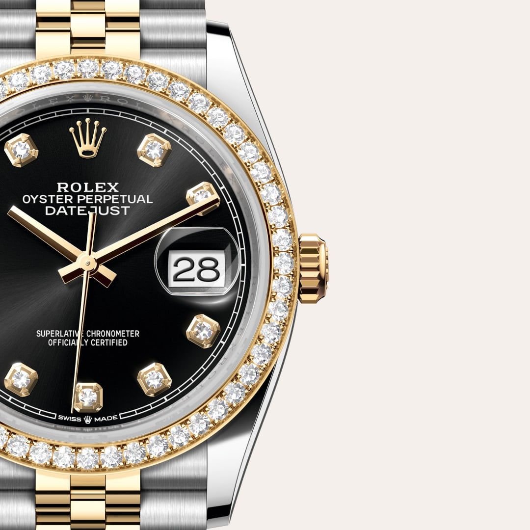 Rolex Datejust 36 Oyster, 36 mm, Oystersteel, yellow gold and diamonds M126283RBR-0007