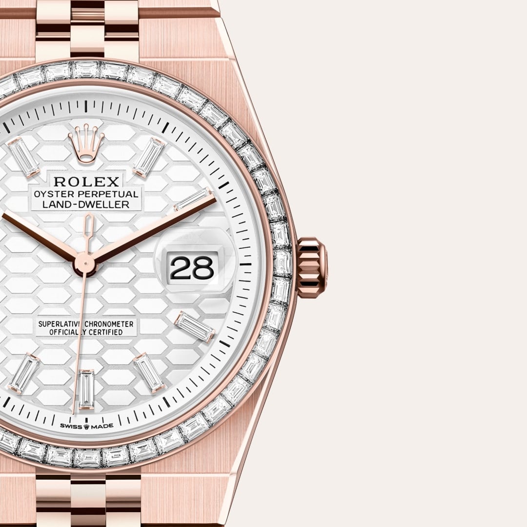 Rolex Land-Dweller 36 Oyster, 36 mm, Everose-Gold mit Diamanten M127285TBR-0002