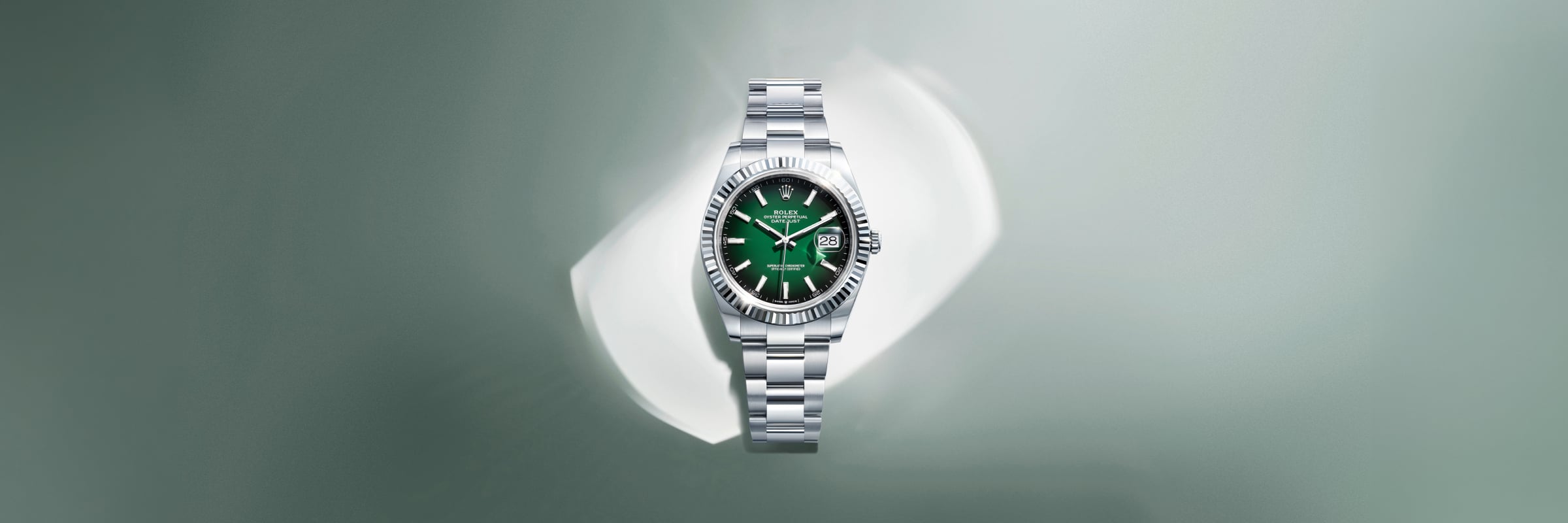 Rolex Datejust 41 Oyster, 41 mm, Edelstahl Oystersteel und Weißgold M126334-0033