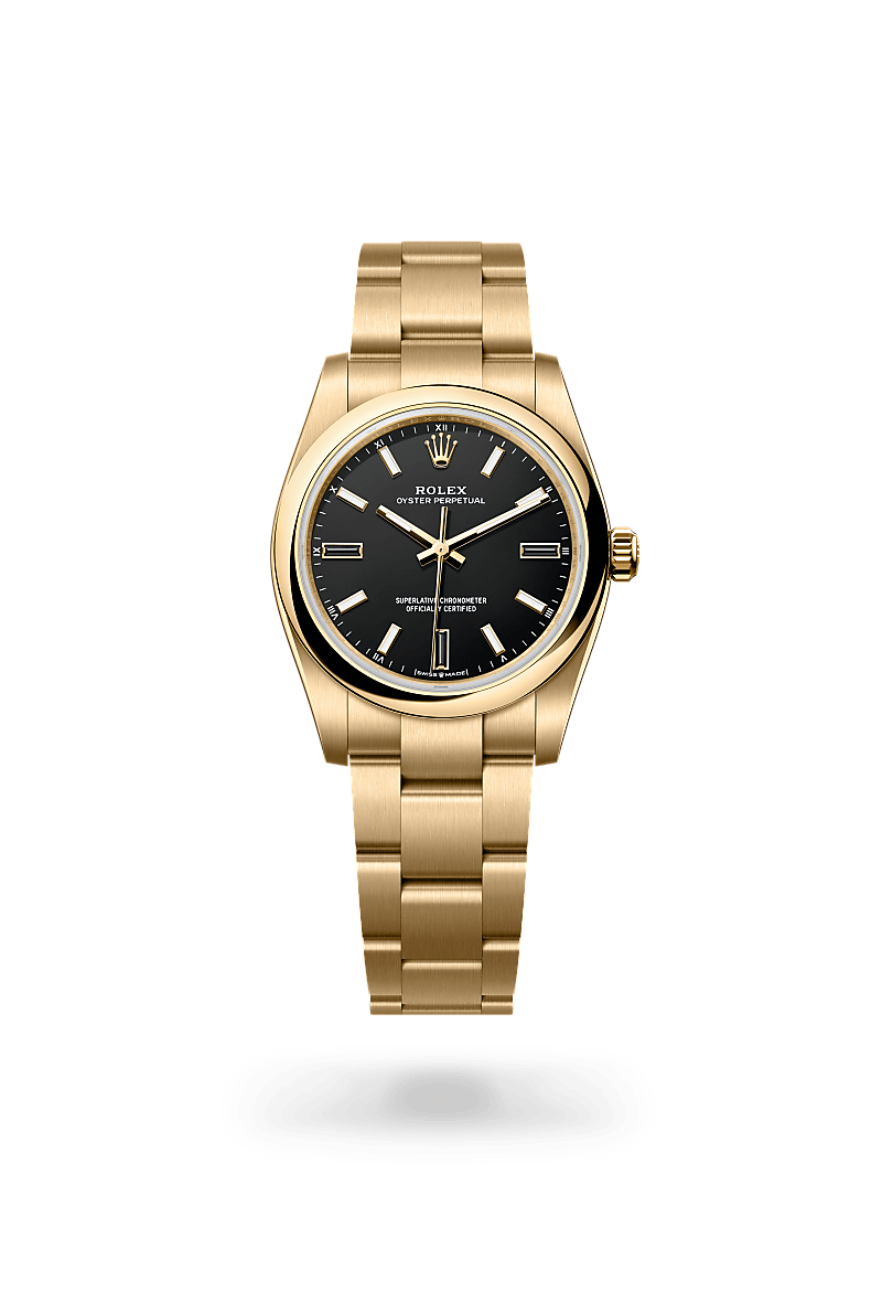 Rolex Oyster Perpetual 34 Oyster, 34 mm, Gelbgold m124208-0001