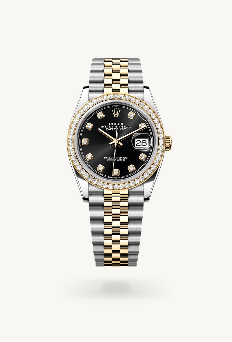 Rolex Datejust 36 Oyster, 36 mm, Oystersteel, yellow gold and diamonds M126283RBR-0007