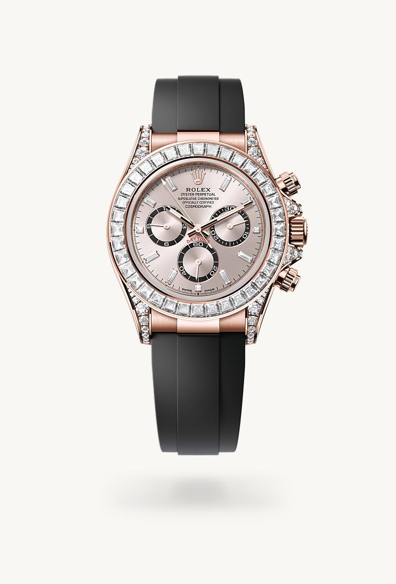 Rolex Cosmograph Daytona Oyster, 40 mm, Everose gold and diamonds M126535TBR-0002