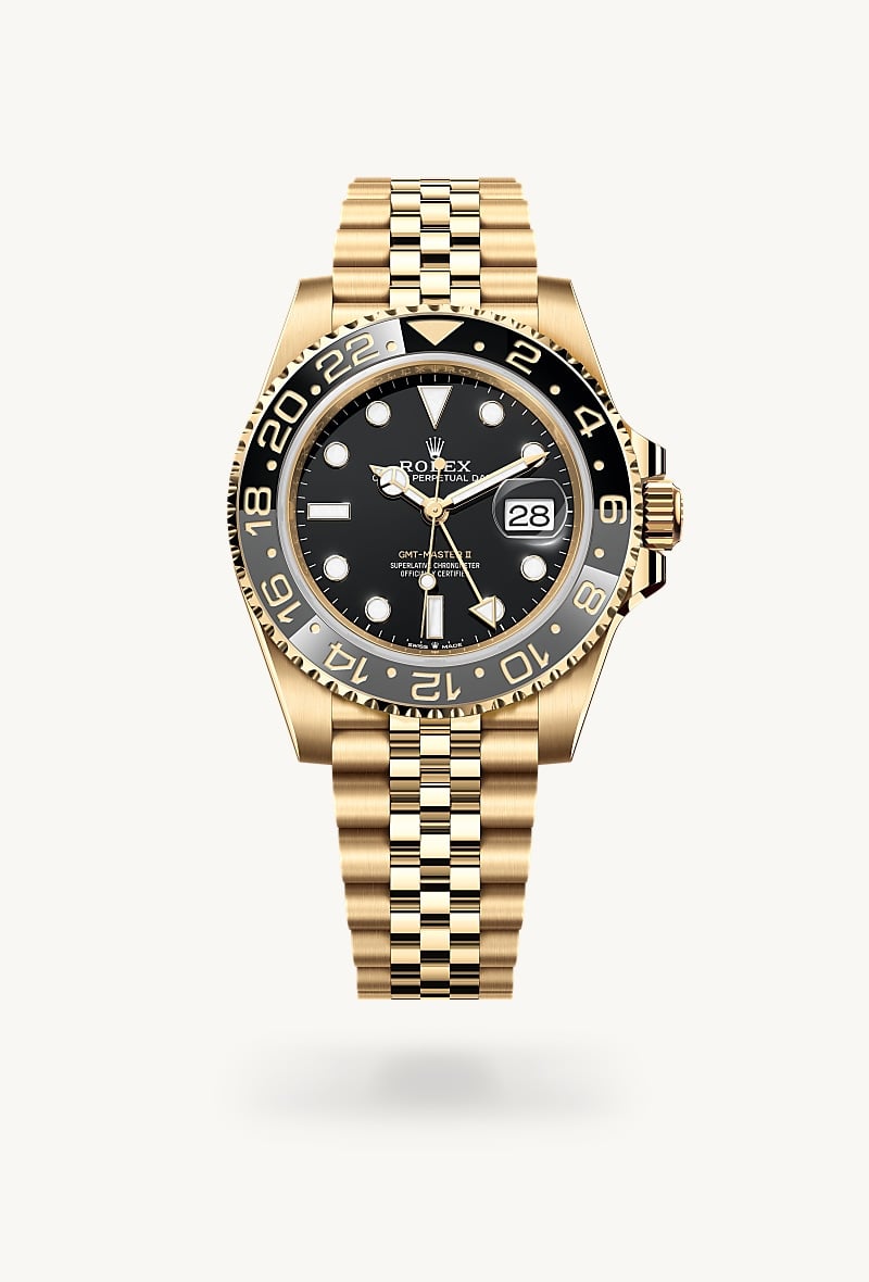 Rolex GMT-Master II Oyster, 40 mm, yellow gold M126718GRNR-0001