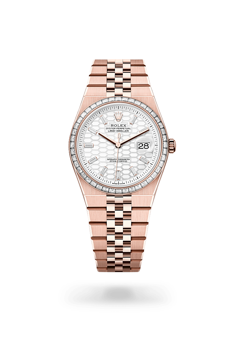 Rolex Land-Dweller 36 Oyster, 36 mm, Everose-Gold mit Diamanten m127285tbr-0002