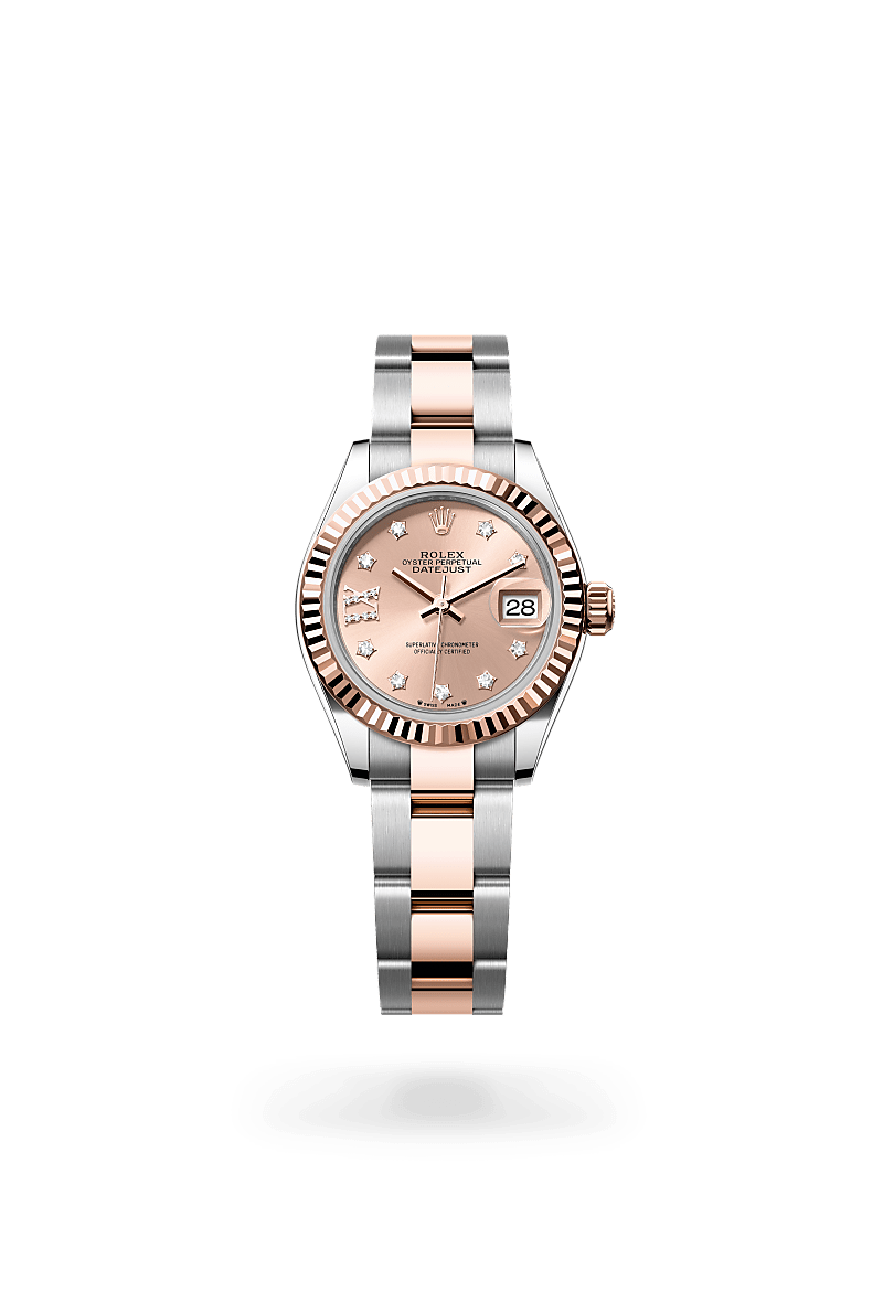 Rolex Lady-Datejust Oyster, 28 mm, Edelstahl Oystersteel und Everose-Gold m279171-0028