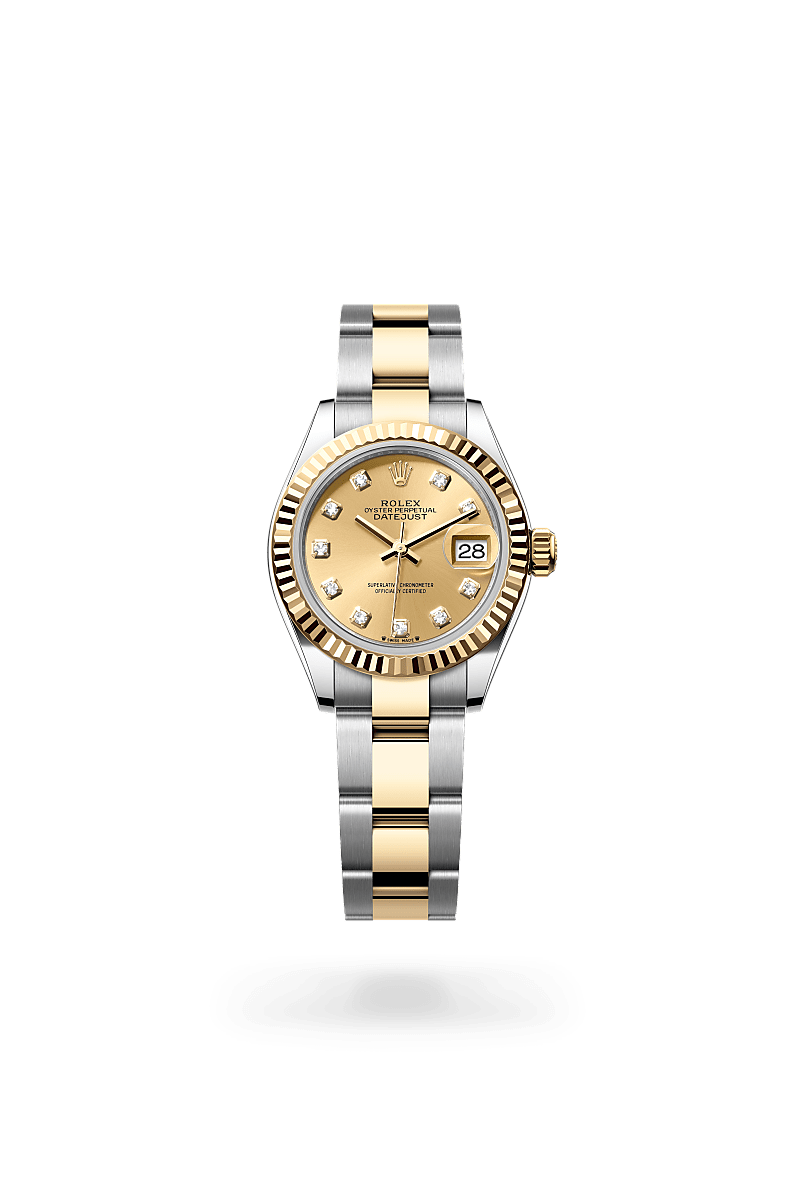 Rolex Lady-Datejust Oyster, 28 mm, Edelstahl Oystersteel und Gelbgold m279173-0012
