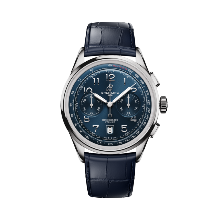 Breitling, B01 Cronograph Armbanduhr aus Stahl, Referenz AB0145171C1P2, Produktaufnahme