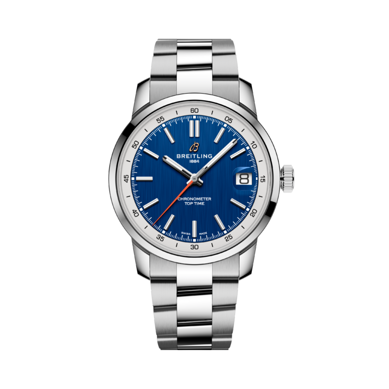 Breitling, Top Time B31 Armbanduhr aus Stahl, Referenz AB3113A71C1A1, Produktaufnahme