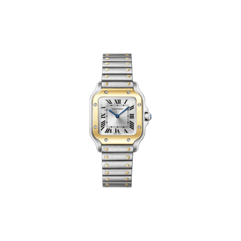 Cartier, Santos de Cartier watch Armbanduhr aus Stahl / Gold 750 G, Referenz W2SA0033, Produktaufnahme
