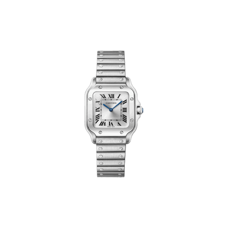 Cartier, Santos de Cartier watch Armbanduhr aus Stahl, Referenz WSSA0082, Produktaufnahme
