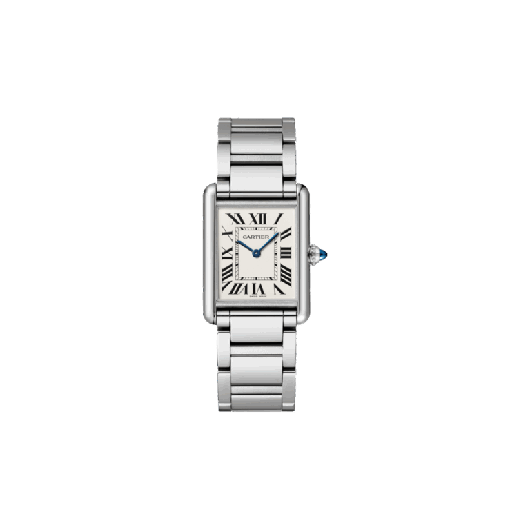 Cartier, Tank Must Large Armbanduhr aus Stahl, Referenz WSTA0106, Produktaufnahme
