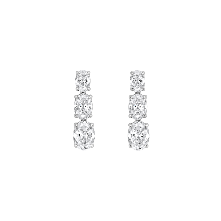 Fancy Ohrschmuck aus 18 Kt Weißgold mit Diamanten