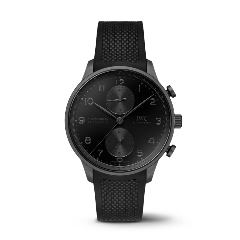 IWC Schaffhausen, Portugieser Chronograph Ceratanium® Armbanduhr aus Ceratanium®, Referenz IW371631, Produktaufnahme