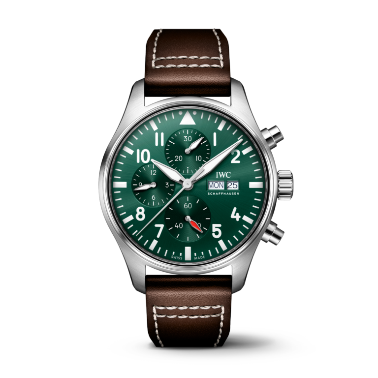 IWC Schaffhausen, Pilots Watch Chronograph Armbanduhr aus Stahl, Referenz IW378005, Produktaufnahme