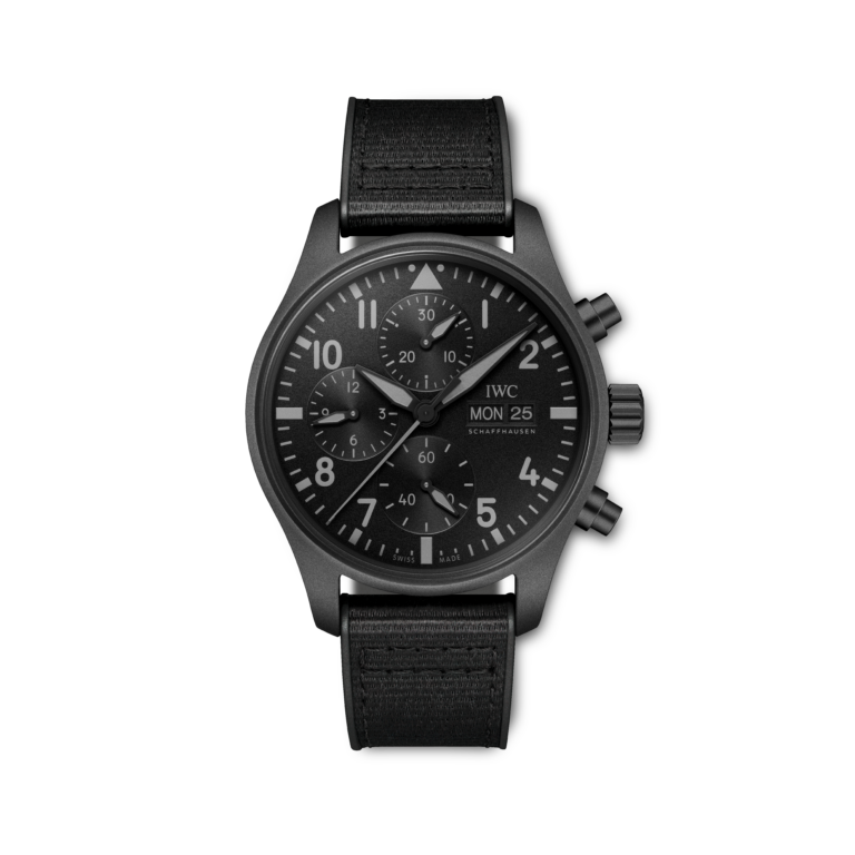 IWC Schaffhausen, Pilots Watch Chronograph 41 TOP GUN Armbanduhr aus Ceratanium®, Referenz IW388106, Produktaufnahme