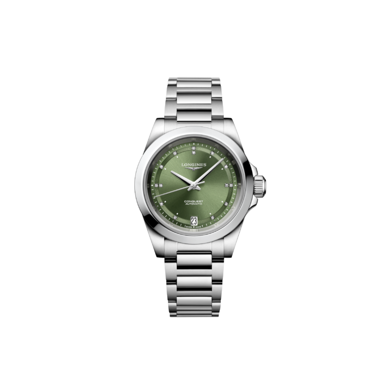 Longines, Conquest 2023 Armbanduhr aus Stahl, Referenz L3.430.4.07.6, Produktaufnahme
