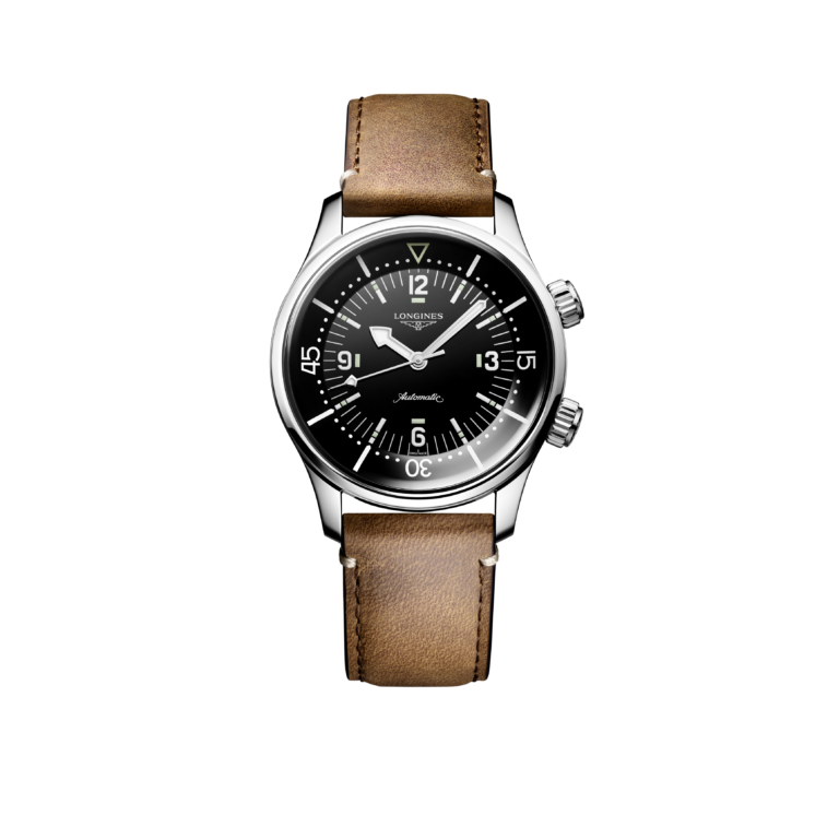 Longines, The Longines Legend Diver Watch Armbanduhr aus Stahl, Referenz L3.764.4.50.0, Produktaufnahme