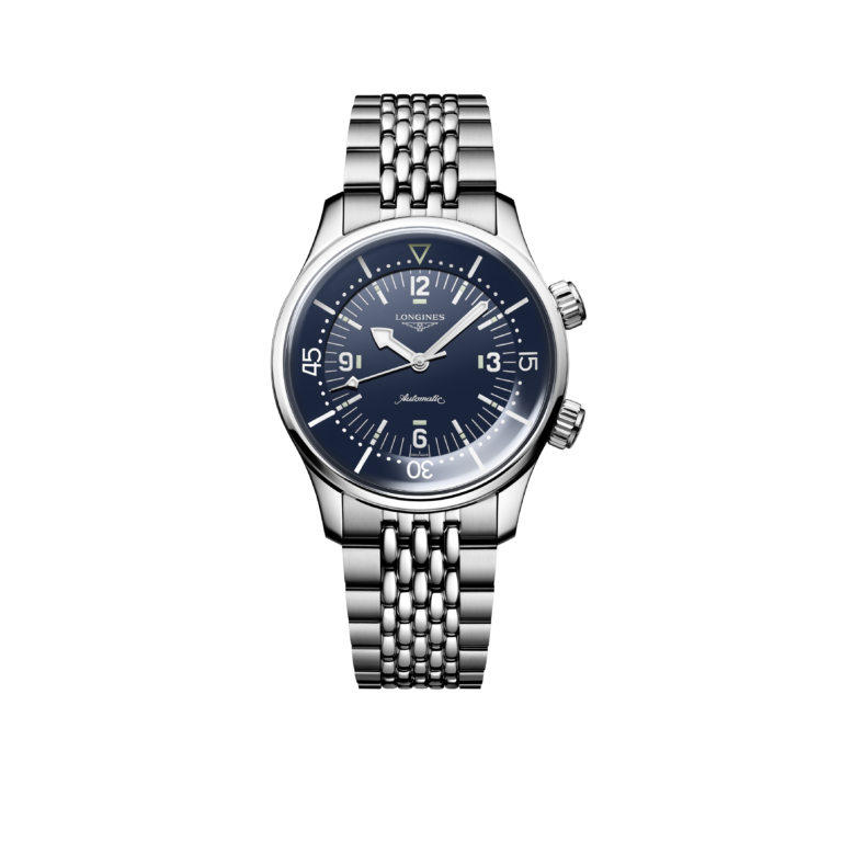 Longines, The Longines Legend Diver Watch Armbanduhr aus Stahl, Referenz L3.764.4.90.6, Produktaufnahme