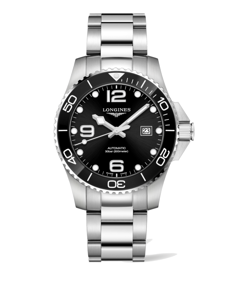Longines, HydroConquest Armbanduhr aus Stahl, Referenz L3.782.4.56.6, Produktaufnahme