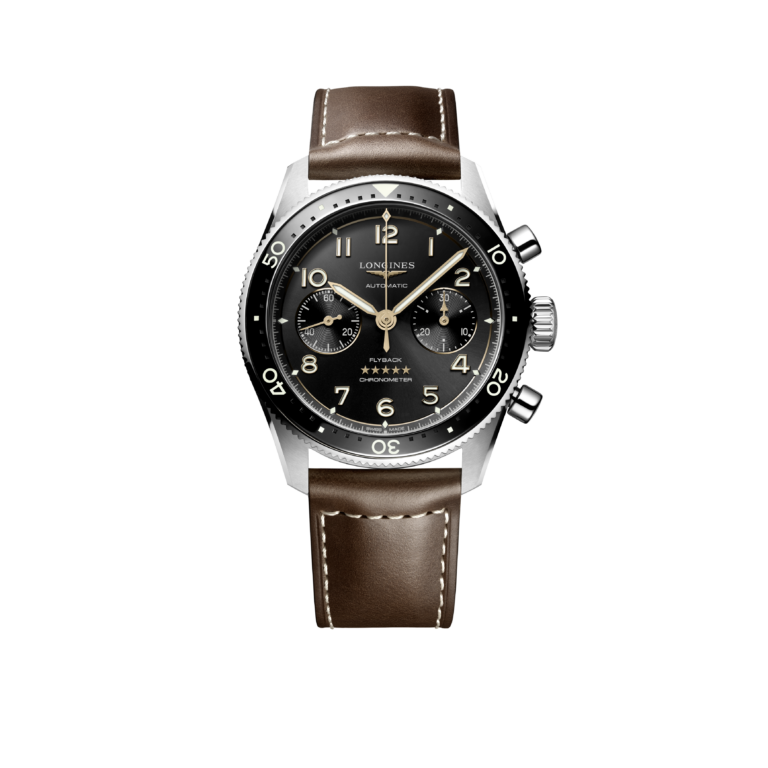 Longines, Longines Spirit Flyback Armbanduhr aus Stahl, Referenz L3.821.4.53.2, Produktaufnahme