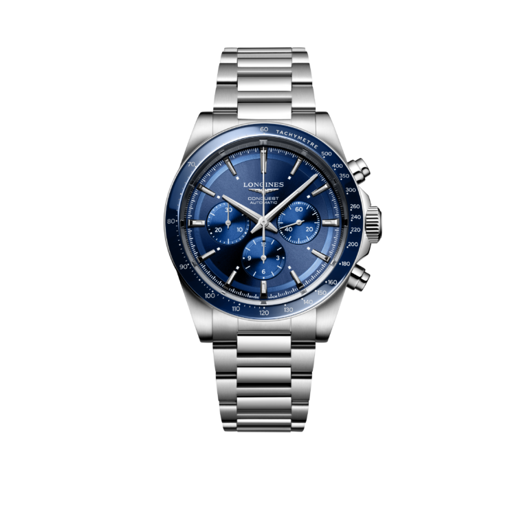 Longines, Conquest 2023 Armbanduhr aus Stahl / Keramik, Referenz L3.835.4.92.6, Produktaufnahme
