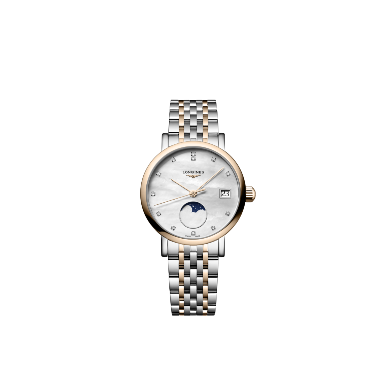 Longines, Elegant Collection Armbanduhr aus Stahl / Gold 750 R, Referenz L4.330.5.87.7, Produktaufnahme