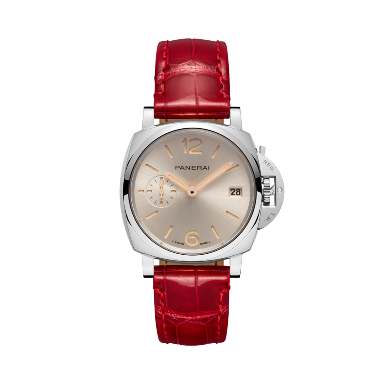 Panerai, Luminor Due 38 Armbanduhr aus Stahl, Referenz PAM01550, Produktaufnahme