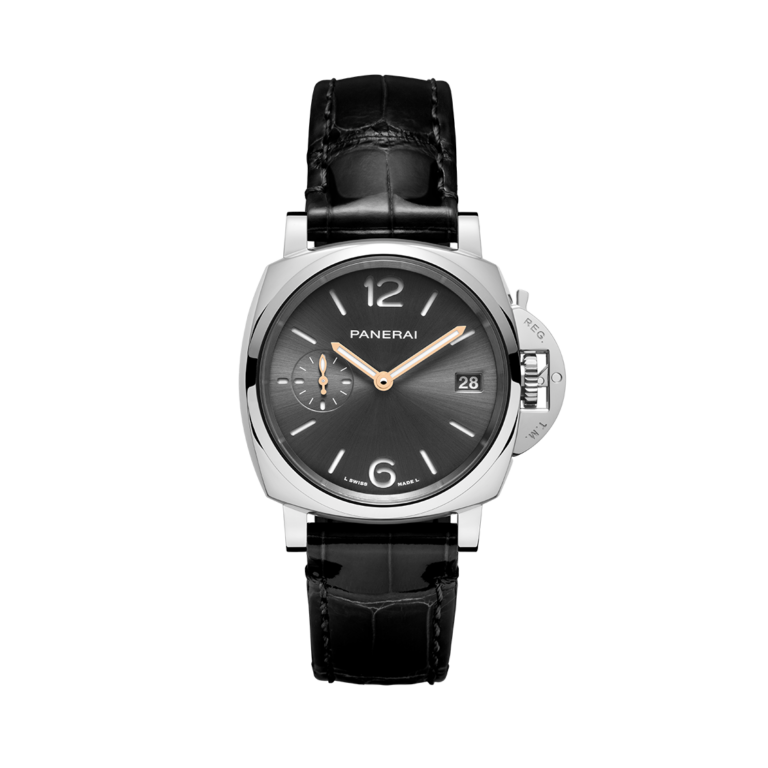 Panerai, Luminor Due 38 Armbanduhr aus Stahl, Referenz PAM01552, Produktaufnahme