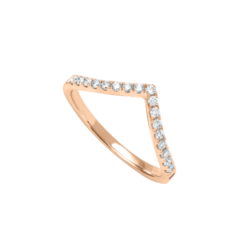 Rivière Brillant Ring aus 18 Kt Roségold mit Diamanten