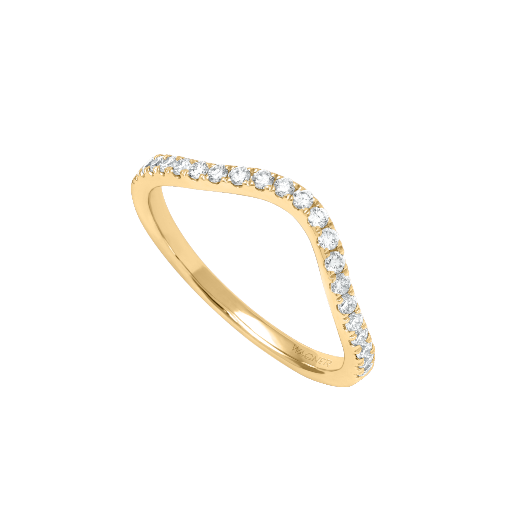 Rivière Brillant Ring aus 18 Kt Gelbgold mit Diamanten