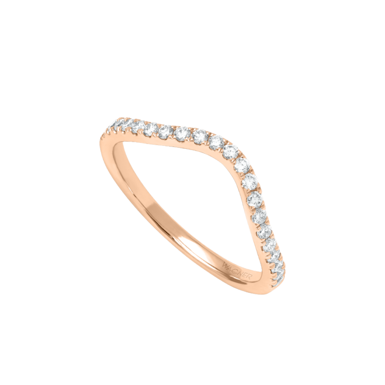 Rivière Brillant Ring aus 18 Kt Roségold mit Diamanten