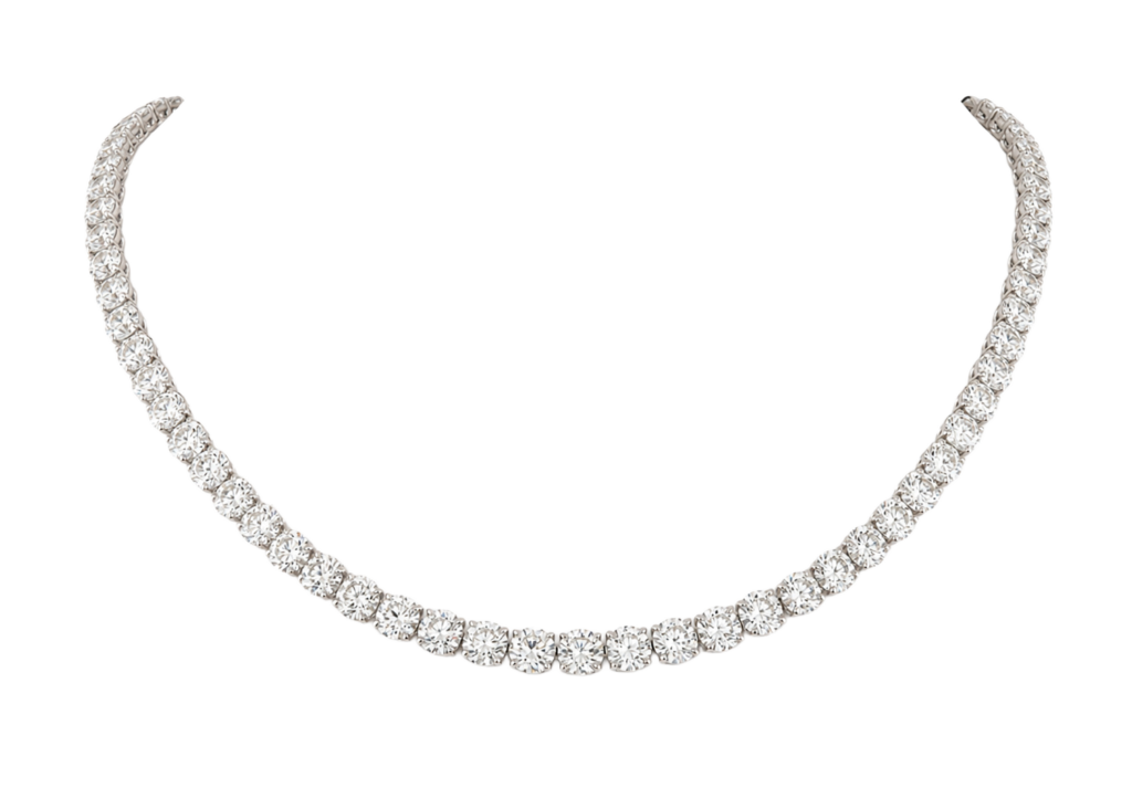 Rivière Brillant Collier aus 18 Kt Weißgold mit Diamanten