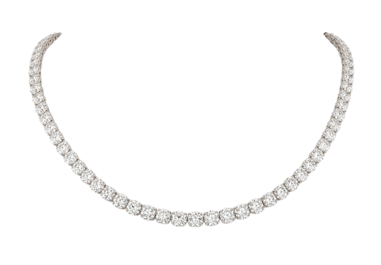 Rivière Brillant Collier aus 18 Kt Weißgold mit Diamanten