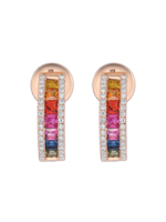 Wagner, Rivière Rainbow Ohrschmuck aus 18 Kt Roségold mit Diamanten und Saphir, Referenz RI906.O.RX, Produktaufnahme