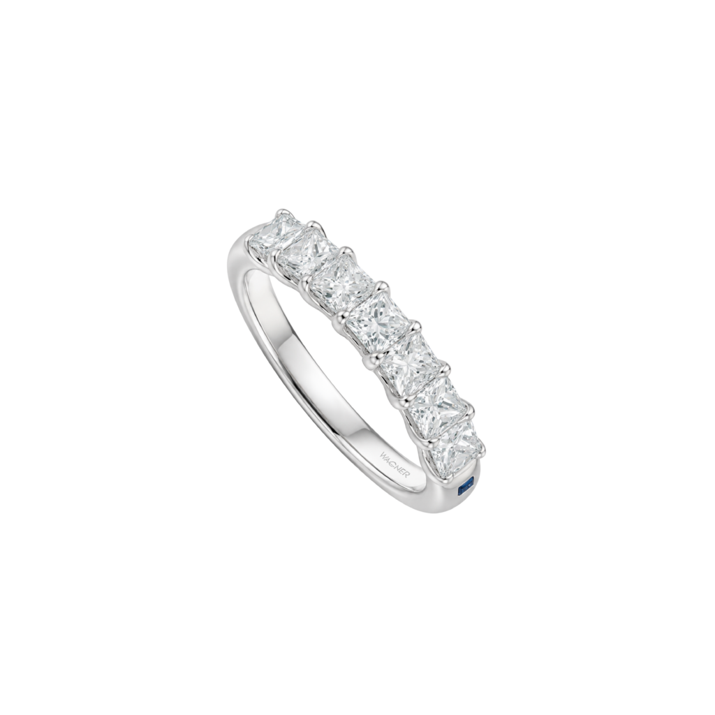 Rivière Single Row Ring aus 18 Kt Weißgold mit Diamanten