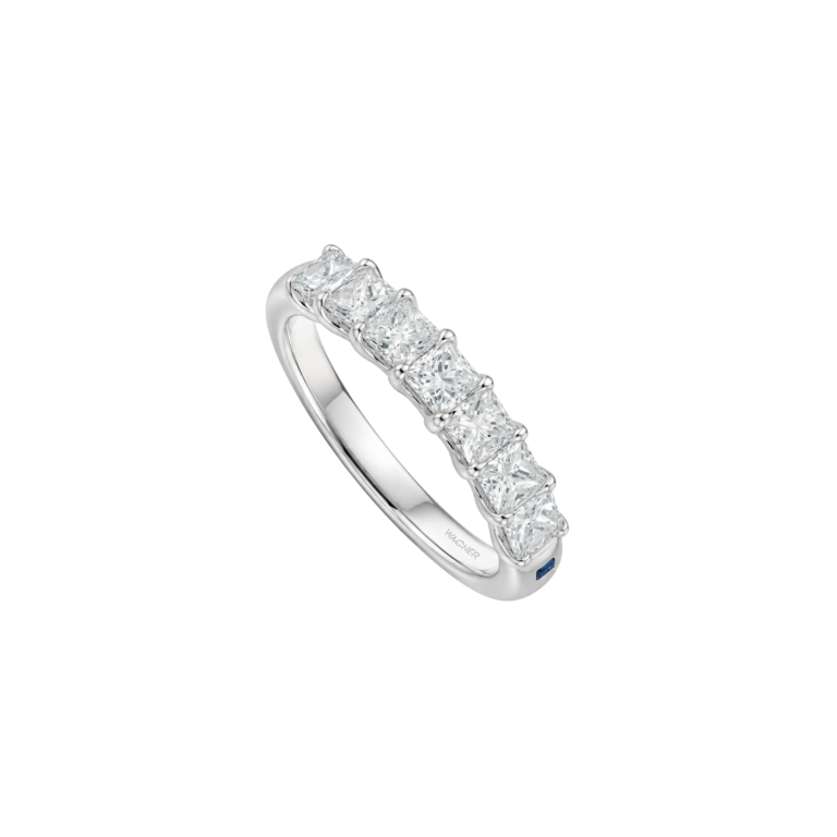 Rivière Single Row Ring aus 18 Kt Weißgold mit Diamanten