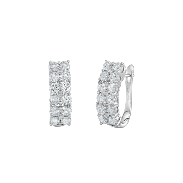 Signature Ohrschmuck aus 18 Kt Weißgold mit Diamanten