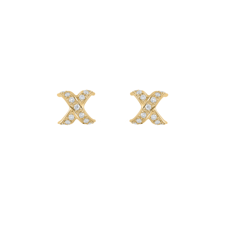 Signature Ohrschmuck aus 18 Kt Gelbgold mit Diamanten