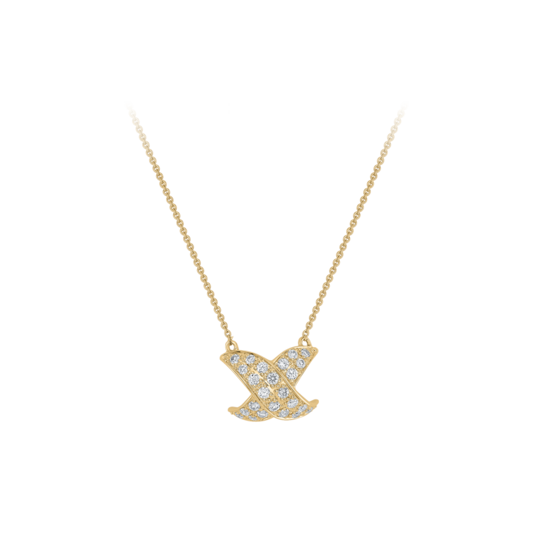 Signature Collier aus 18 Kt Gelbgold mit Diamanten