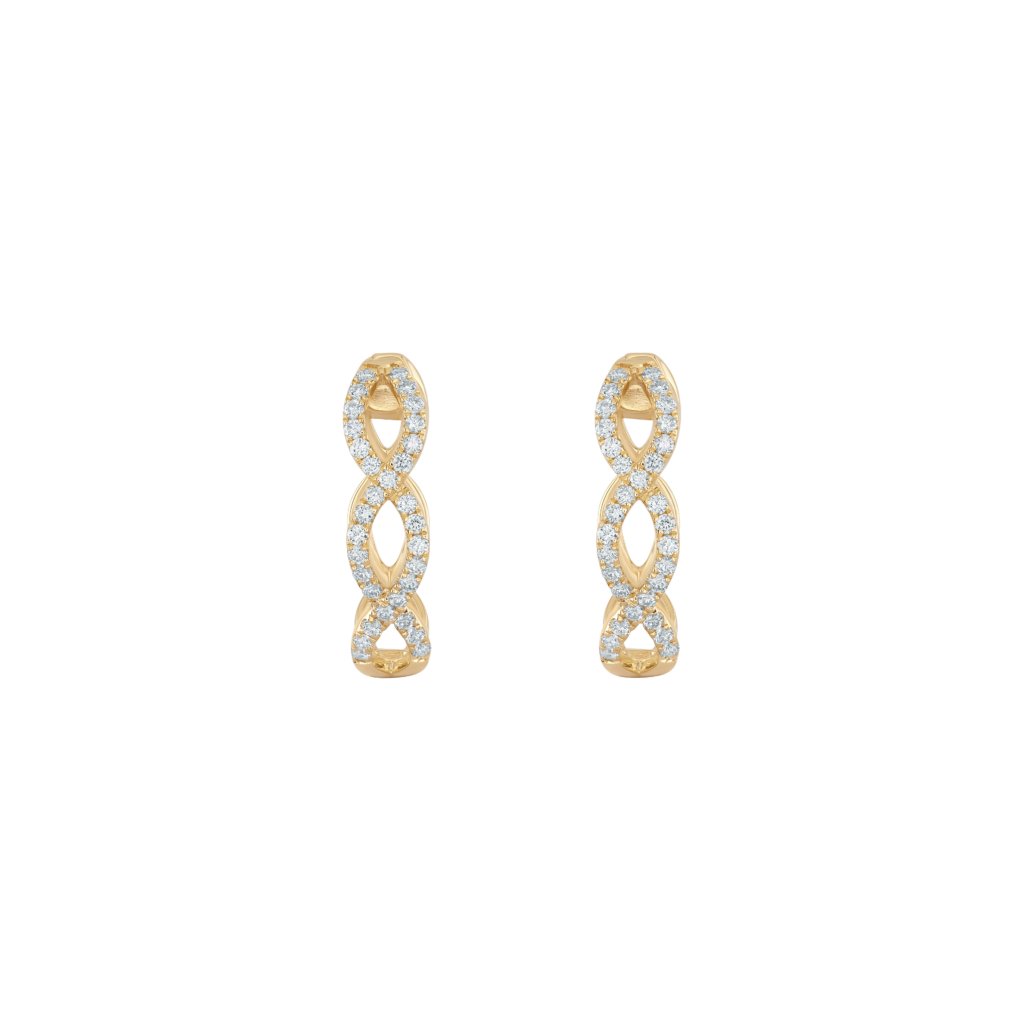Wagner, Signature Ohrschmuck aus 18 Kt Gelbgold mit Diamanten, Referenz S2046.O.GX, Produktaufnahme