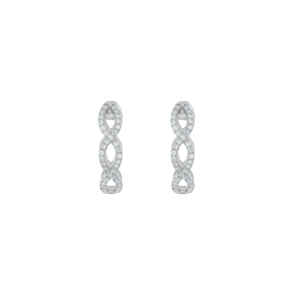 Wagner, Signature Ohrschmuck aus 18 Kt Weißgold mit Diamanten, Referenz S2046.O.WX, Produktaufnahme
