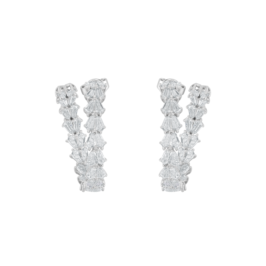 Wagner, Signature Ohrschmuck aus 18 Kt Weißgold mit Diamanten, Referenz S2048.O.WX, Produktaufnahme