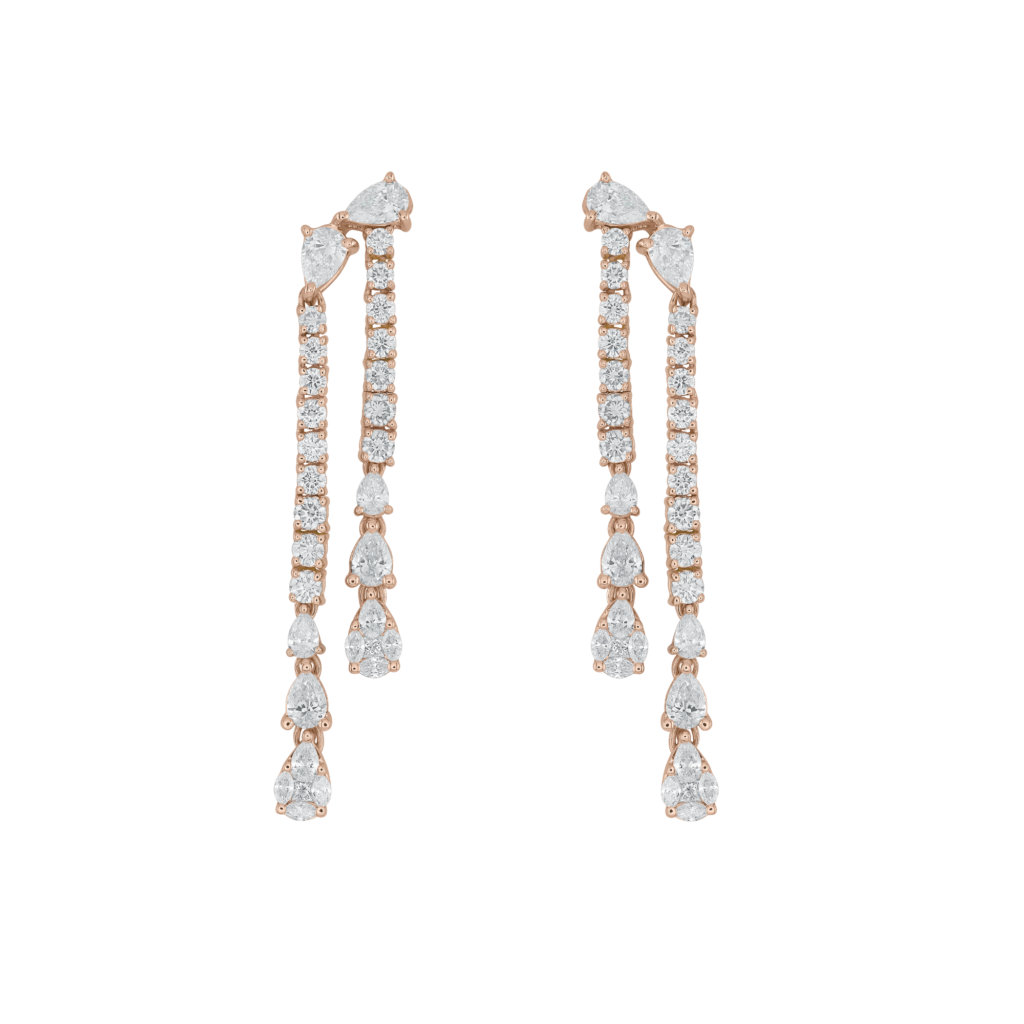 Wagner, Signature Ohrschmuck aus 18 Kt Roségold mit Diamanten, Referenz S3103.H.RX, Produktaufnahme