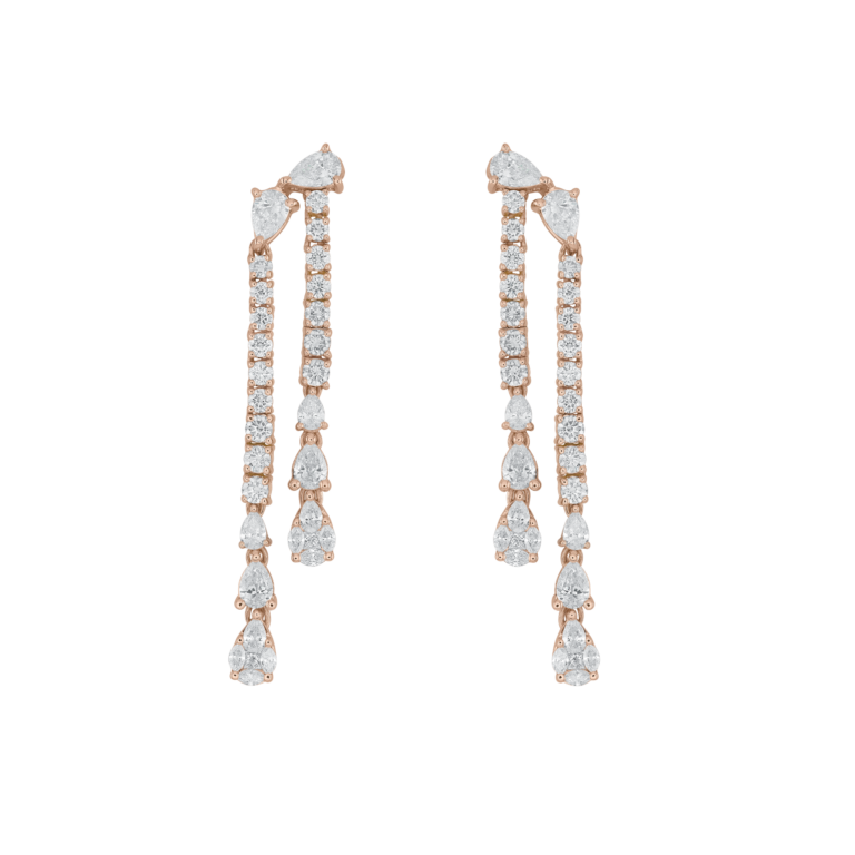 Signature Ohrschmuck aus 18 Kt Roségold mit Diamanten