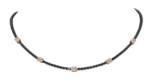Wagner, Signature Collier aus 18 Kt Roségold mit Diamantenen schwarz und Diamantenen, Referenz S5049.C.RX, Produktaufnahme