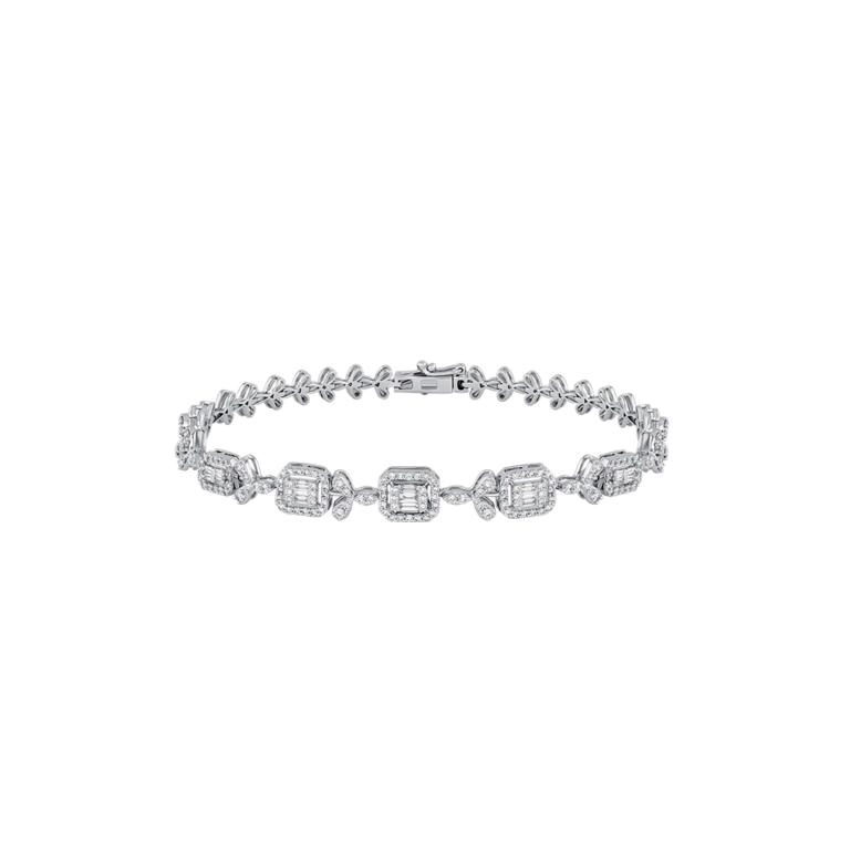 Signature Armband aus 18 Kt Weißgold mit Diamanten