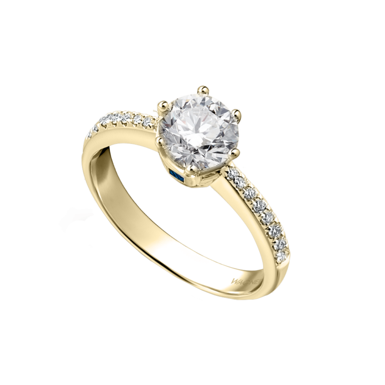 No 16 Solitaire aus 18 Kt Gelbgold mit Diamanten