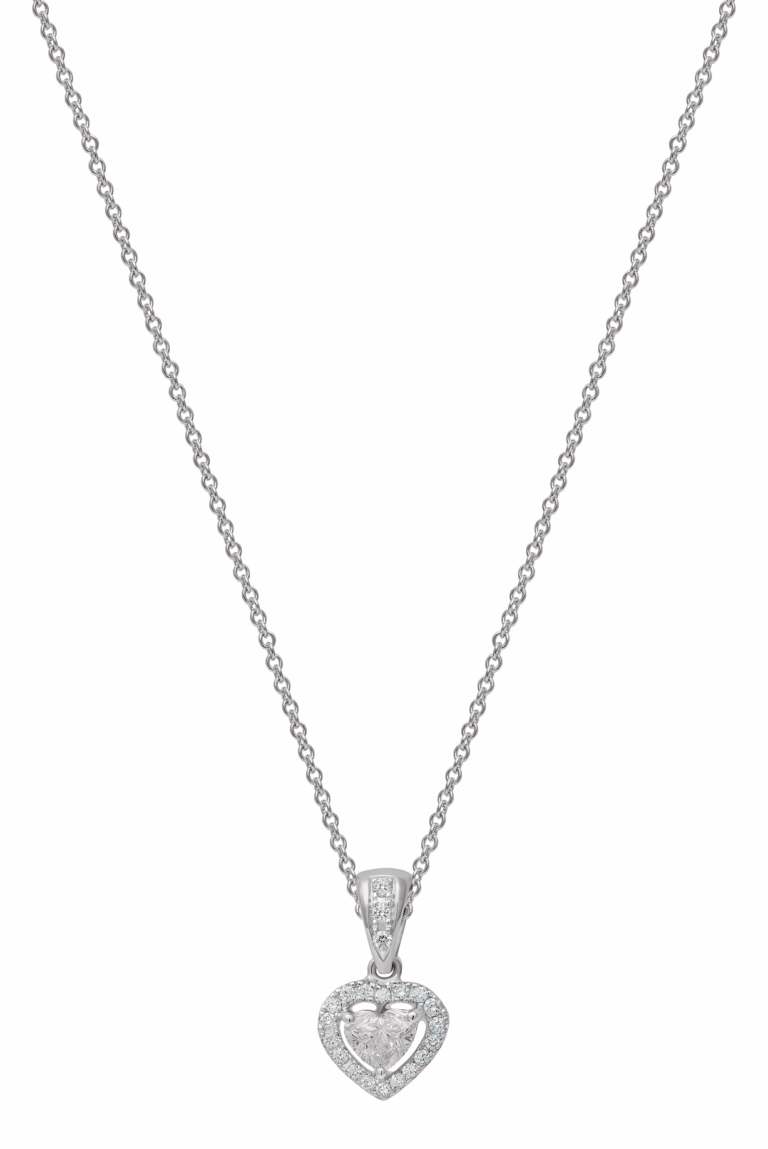 WAGNER_Aura Heart_Pendant with chain_18 kt white gold, 0.35 ct diamonds_EUR 3040