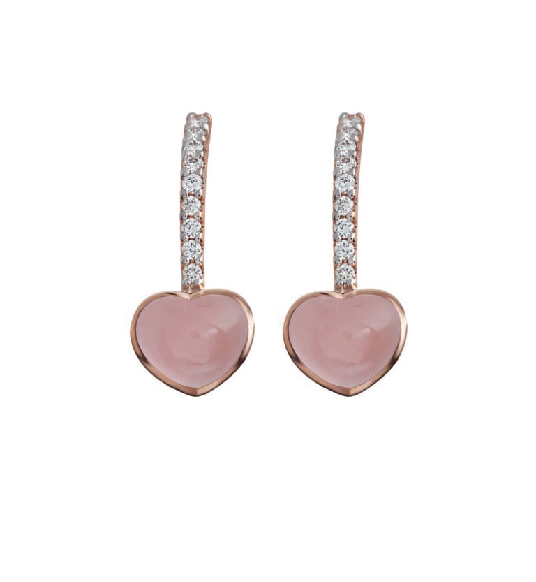 WAGNER_Balou Heart_earrings_18 kt rose gold, rose quartz_EUR 2340