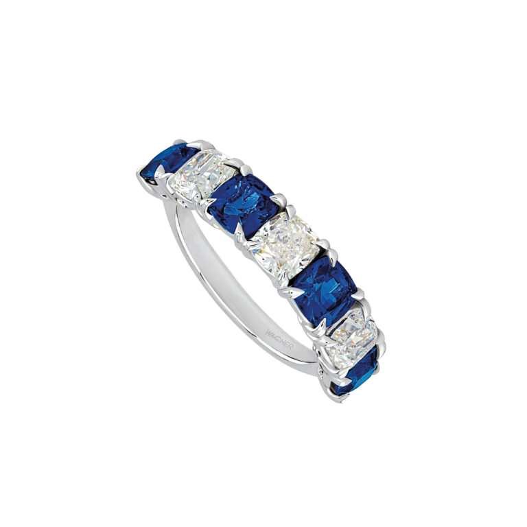 WAGNER_Masterpiece_ring_18 kt white gold, 1.79 ct diamonds, sapphire_EUR 18400